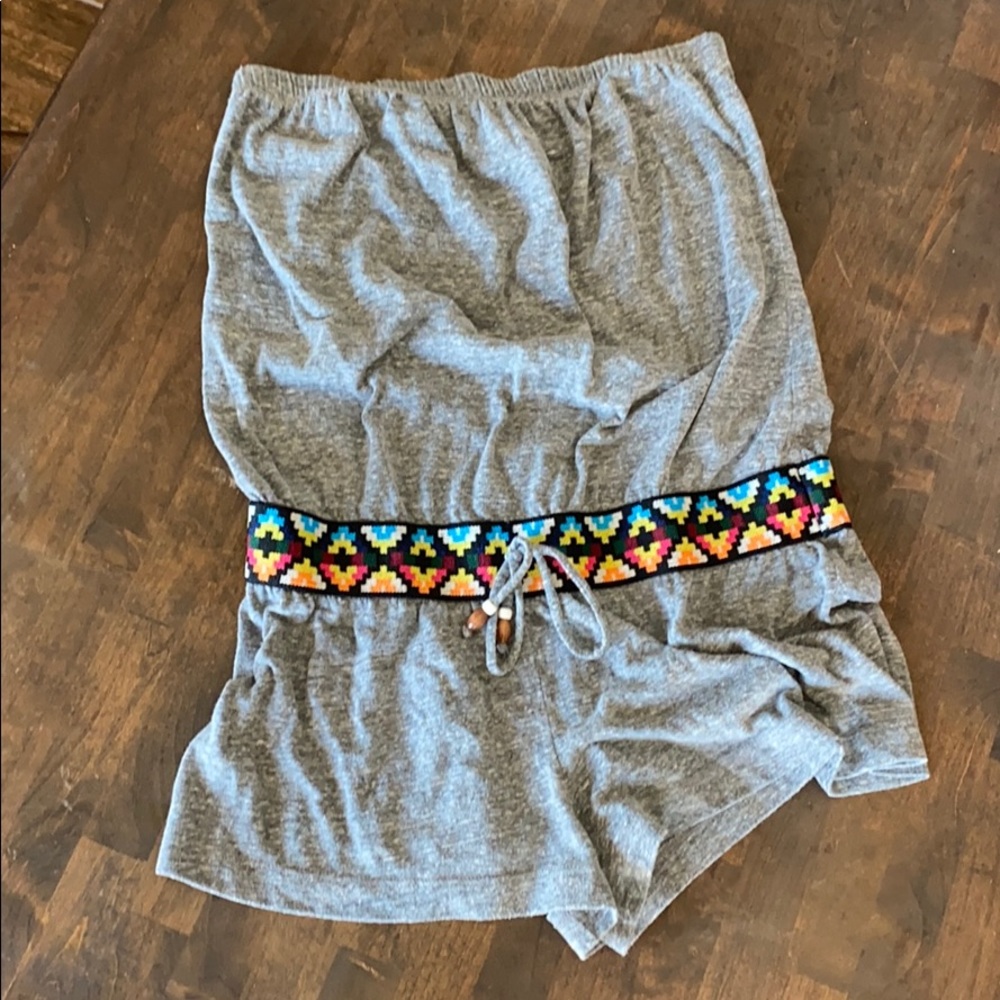 Gray romper swim coverup